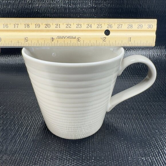 Royal Doulton Gordon Ramsay Maze Coffee Cup Mug Beige Brown Set 2 Mugs Cups VTG - Picture 4 of 13